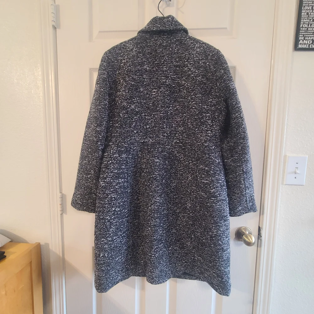 J. Crew Black and White Marled Pea Coat - Picture 9 of 16